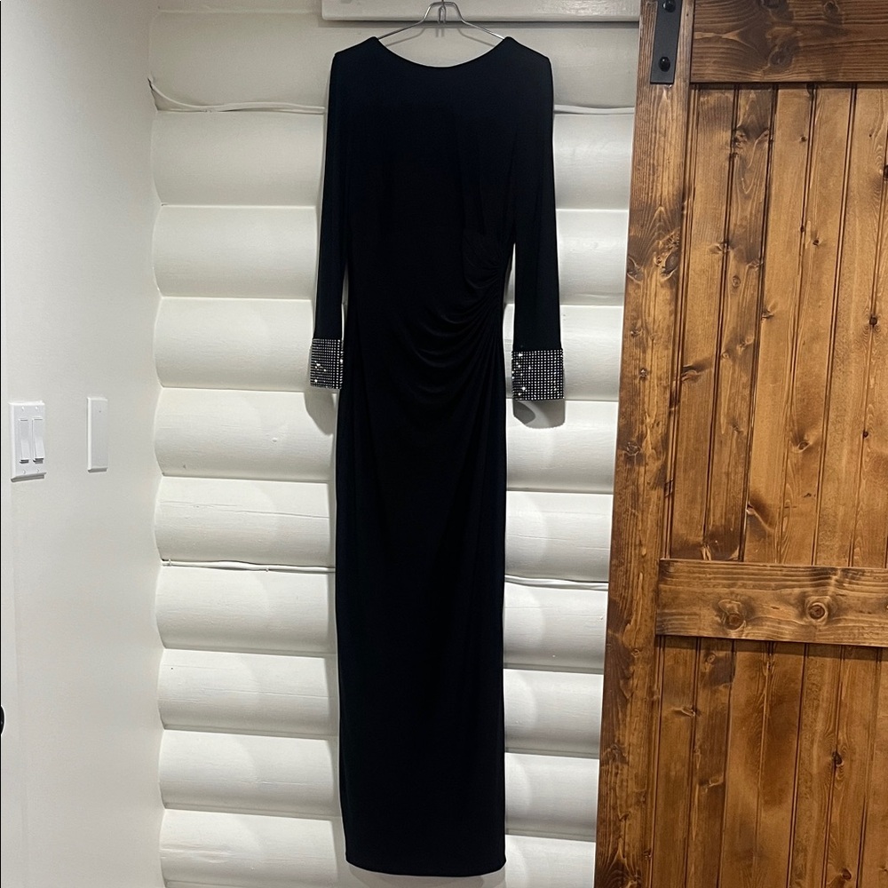 MSK Black Long Sleeve Dress with Embellished Cuffs